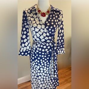Navy Blue Dress by Diane Von Furstenberg